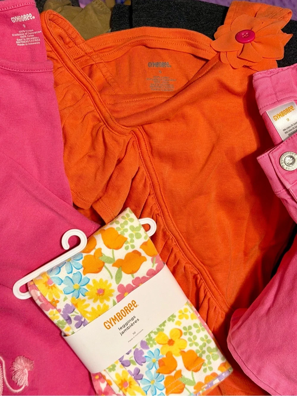 Gymboree Lot of 8pc Size 9/10 NWT Pink Orange Floral Shoes
